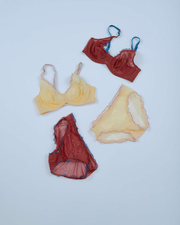 百合手工透紗內衣💛