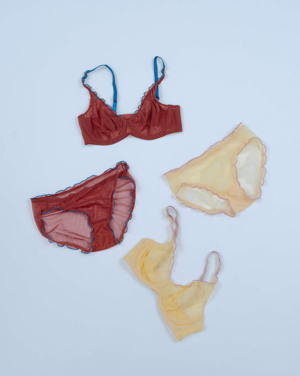 百合手工透紗內衣❤️