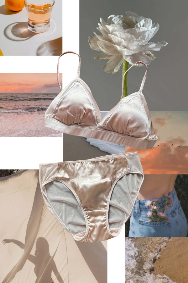 法式真絲緞面內衣