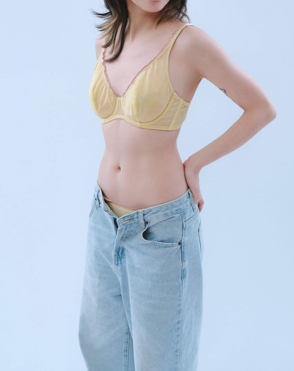 百合手工透紗內衣💛