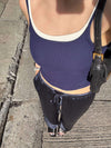 "Allow" Free Pace Satin Mid-Rise Pants